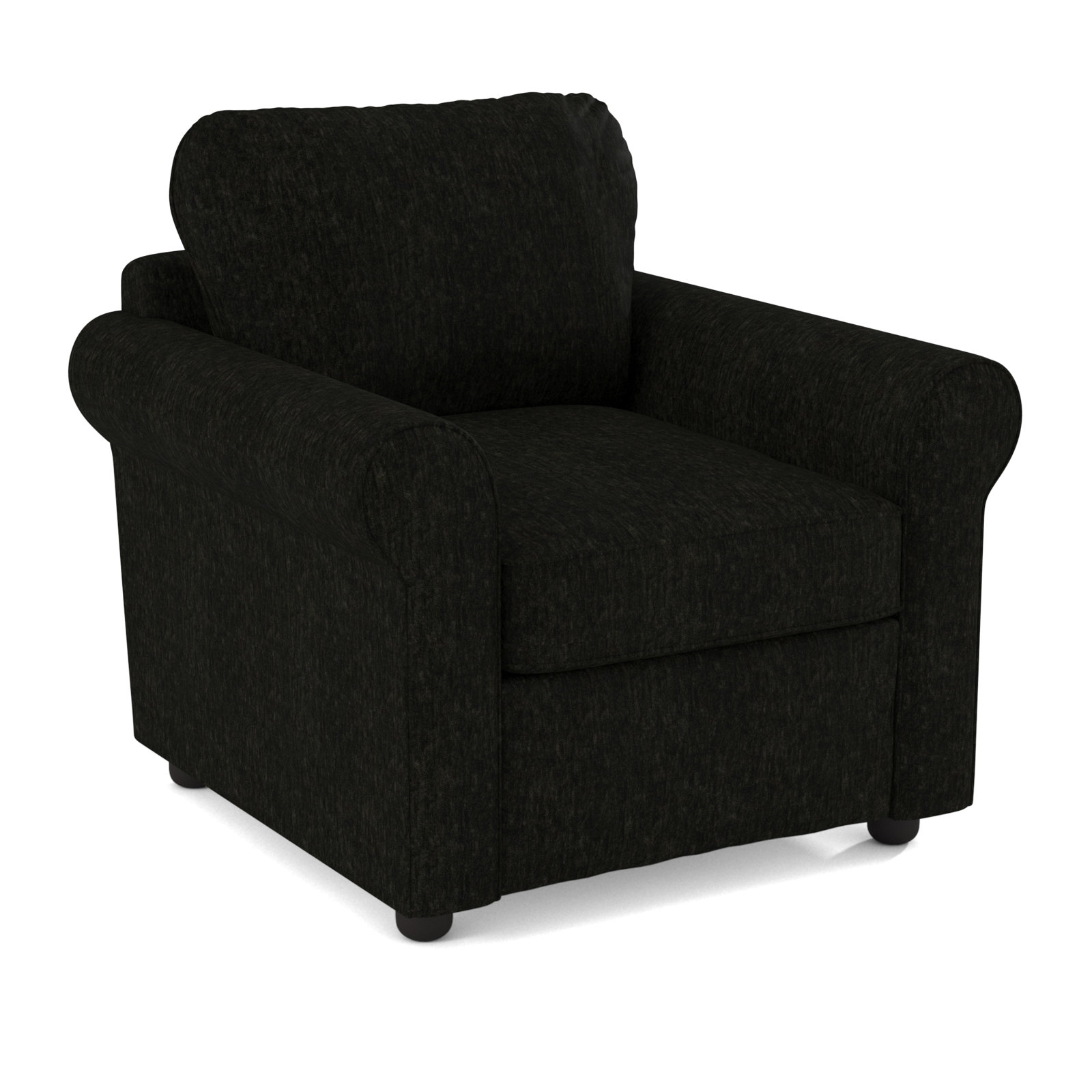 Warrington Armchair, Nave Charcoal Performance Distressed Velvet
