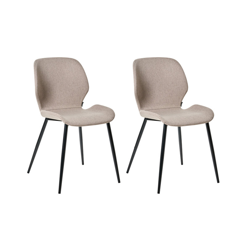 Set of 2 Conference Chairs HOLLAND Fabric, Brown