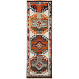 Herki One-of-a-Kind 3'9" X 11'4" 1960s Runner Wool Area Rug in