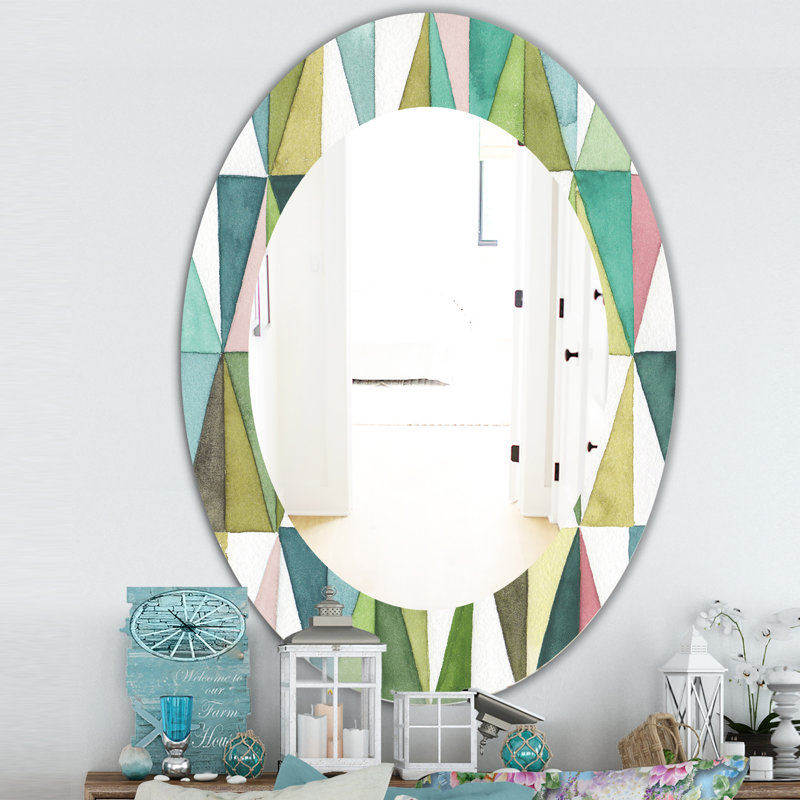 Miroir mural Mixed Geometric III, H 31,5 po x l 23,7 po