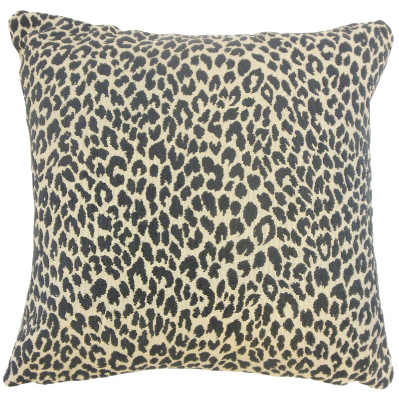 Animal Print Reversible Throw Pillow, Teal, 24" H x 24" W