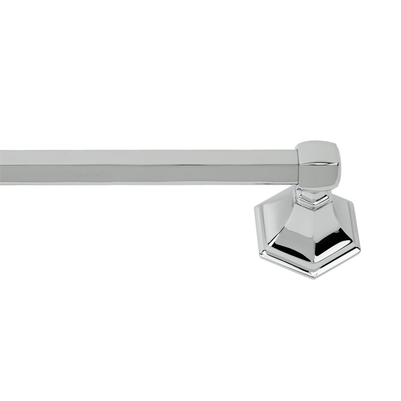 Nicole Wall Mounted Towel Bar, Polished Chrome