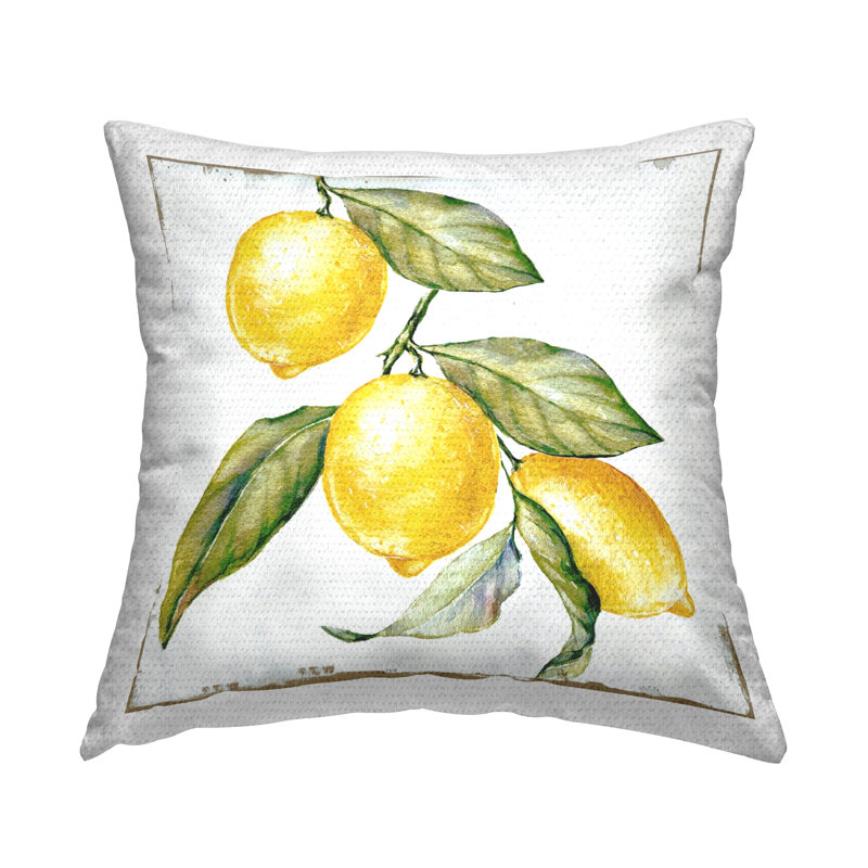 Coussin d'extérieur Rustic Lemon Plant par GraffiTee Studios
