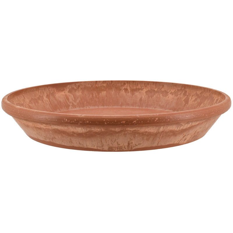 Analuz Wood Weather Resistant Saucer Plant Stand, 2" H x 14" W x 14" D