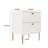 24.4" Tall 2-Drawer High Gloss Nightstand-2111079104