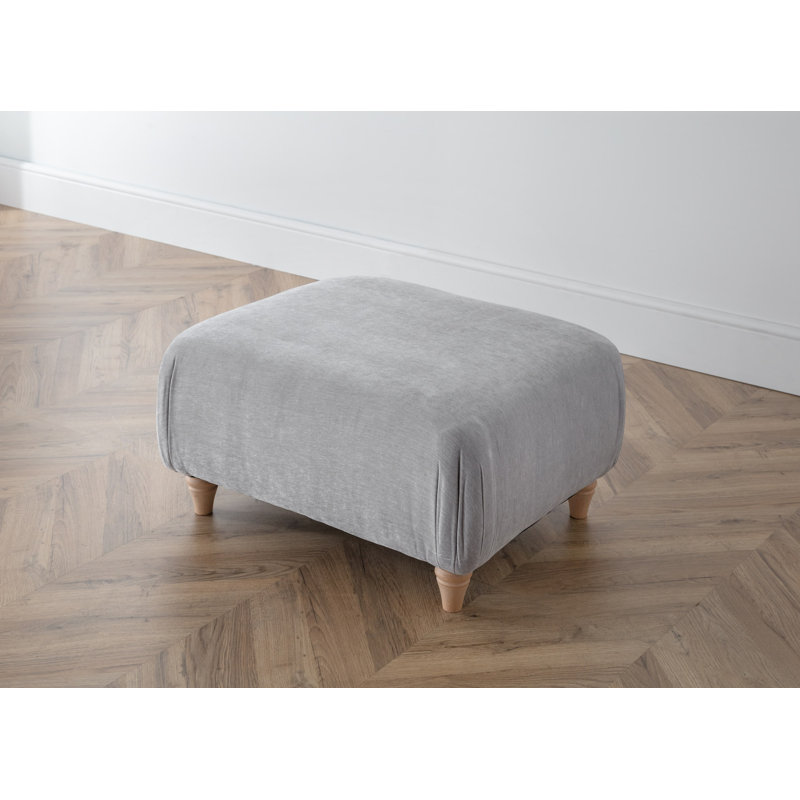 Charlotte-Ann Soft Touch Square Footstool, Ice