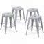 Tabouret à hauteur de comptoir 24 po, ensemble de 4 tabourets de bar en métal sans dossier, empilable, amovible et facile à assembler, pour économiser de l'espace pour un îlot de cuisine / bar / café / salle à manger-768049082-768049084-768049086