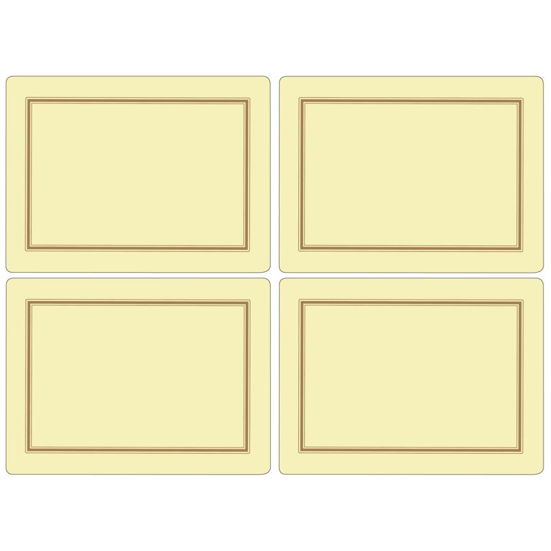 Portmeirion, Pimpernet, Placemats - Classic Black, Cream