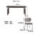Italian style rectangular modern simple rock table 6 - Person Four Leg Base Dining Set-100946086