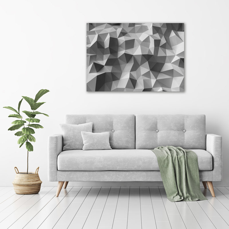 Abstraction triangles 1 Piece Wrapped Canvas Wall Art