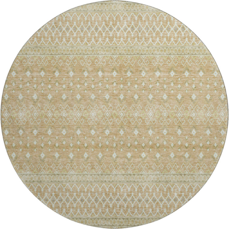 Premium Machine Washable Prisco Copper Rug
