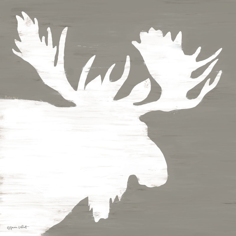 «Bethenny Moose Silhouette» sur toile par Annie Lapoint, H 30 po x l 30 po