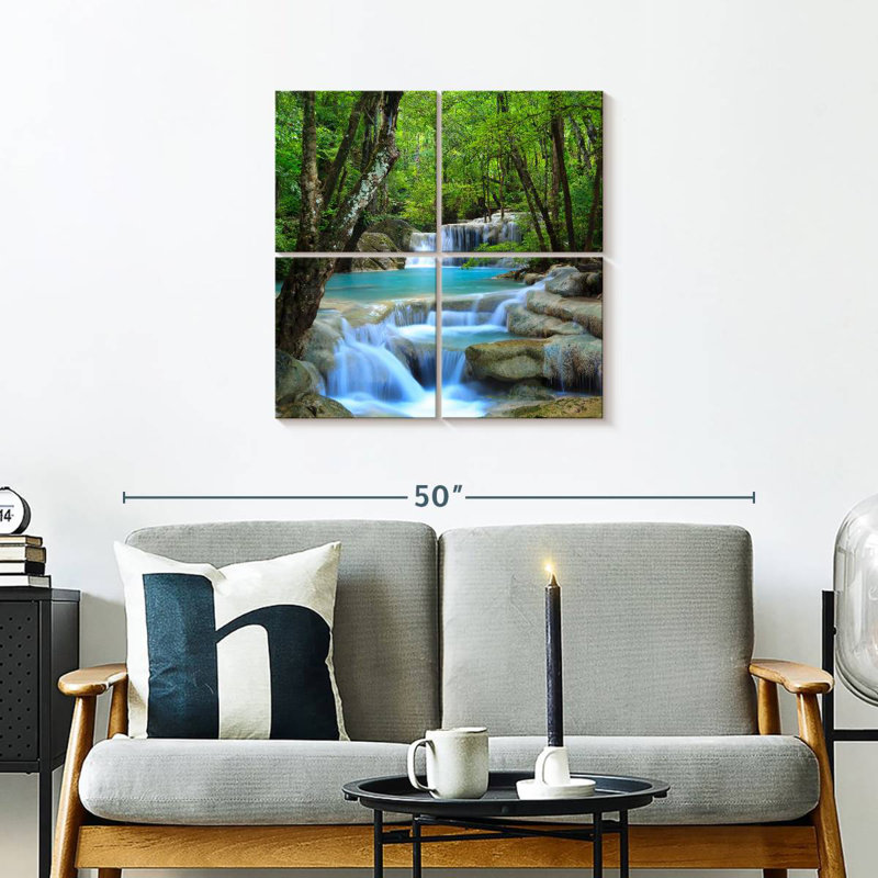 Kerrick, cascades d'Erawan, H 26 po x l 26 po