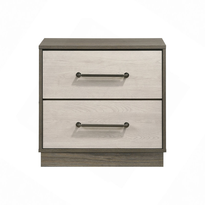 2-Drawer Nightstand With Floating Base Design