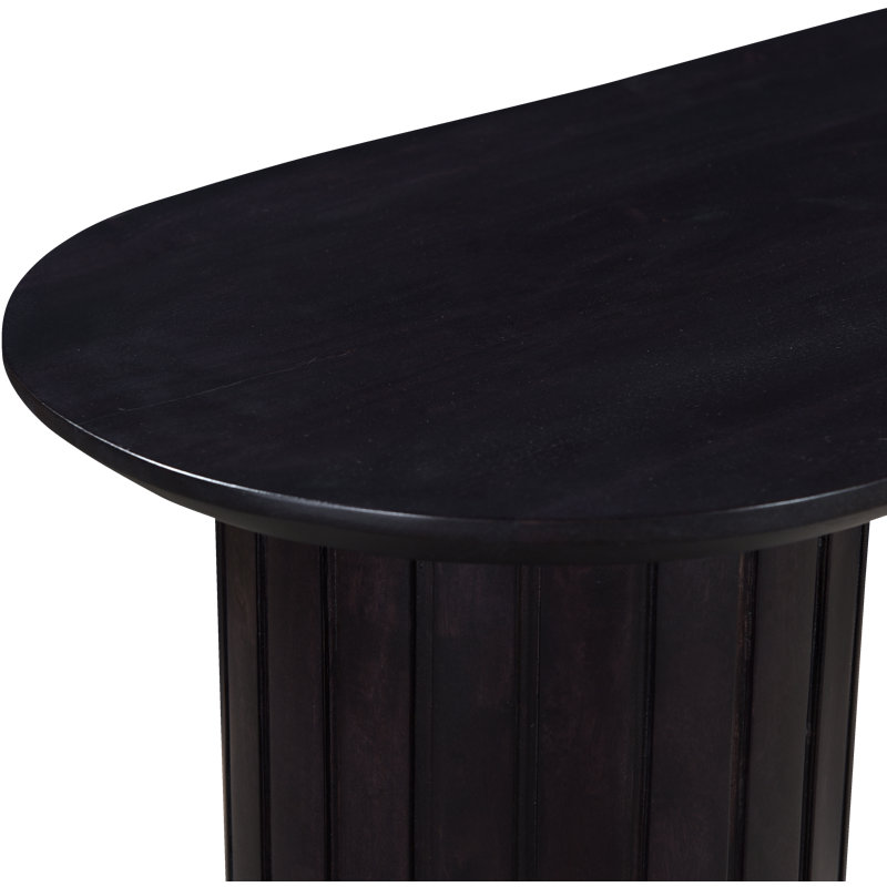 Povera 54'' W Solid Wood Console Table, Black