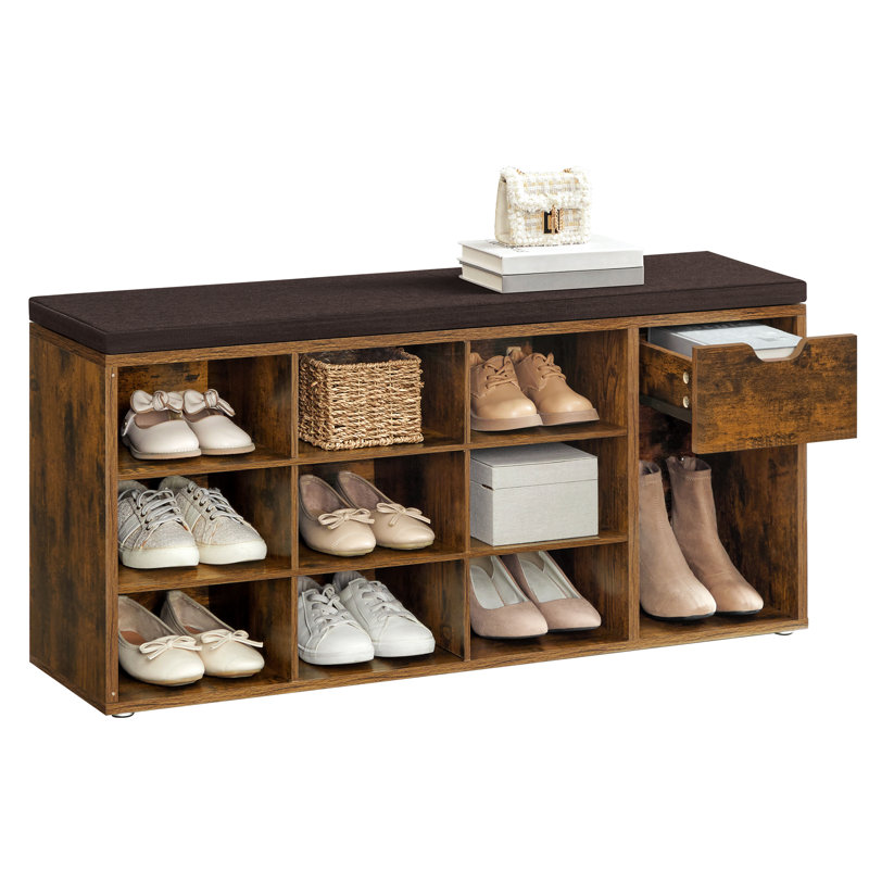 10 Pair Stackable Shoe Storage Cabinet