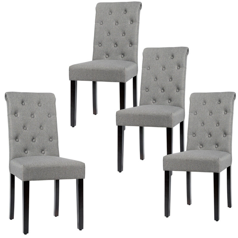 Chaise d'appoint Colberta, gris, Noir