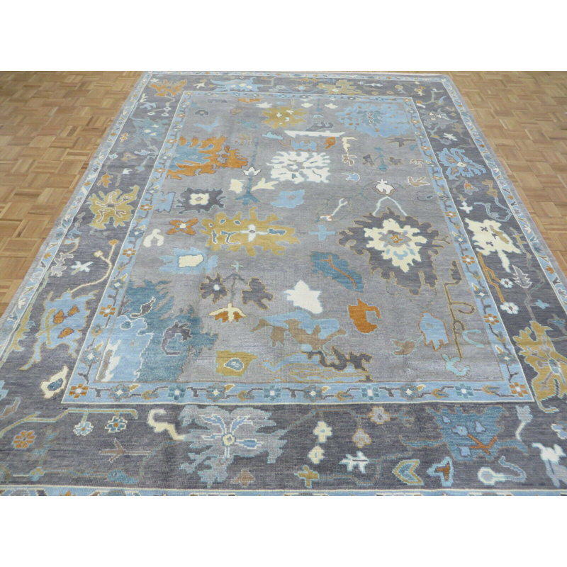 Tapis oriental gris Oushak 9 pi 2 po x 12 pi 6674FCFC22F64FDFA07D11CE13AE59A0