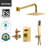 SUMERAIN Wall Mounted Complete Shower System with Pressure Balance Valve, Rainfall Shower Faucet with Hand Shower-65054515