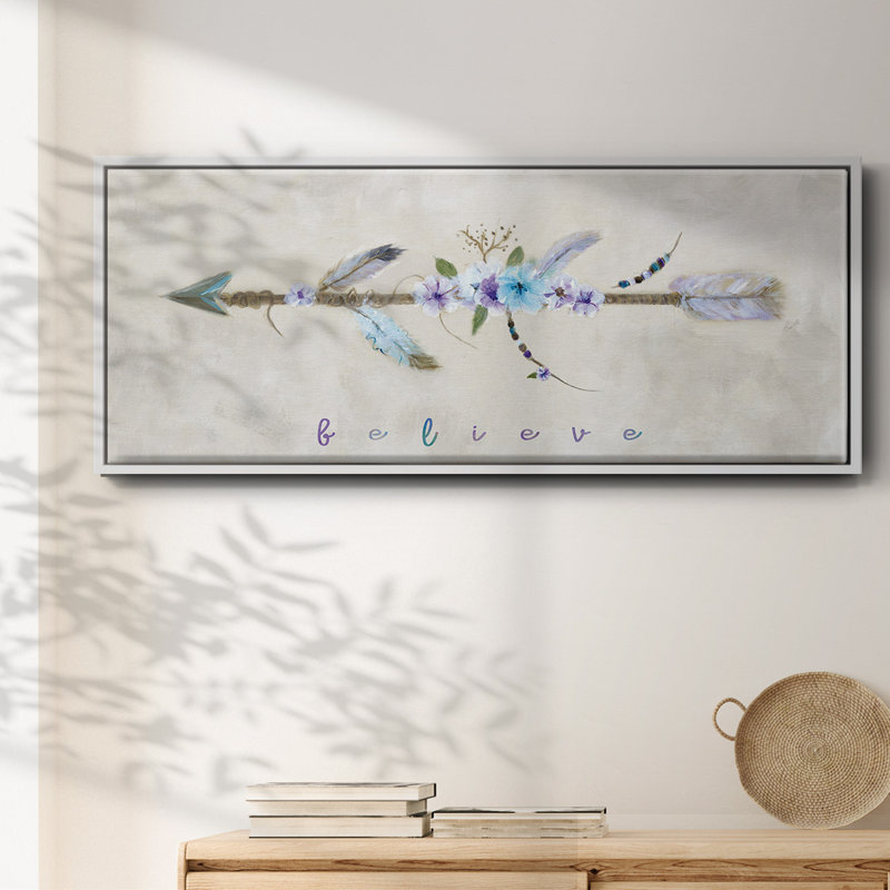 Boho Arrow I - toile encadrée, H 24 po x l 60 po