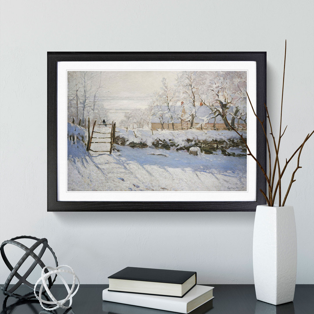 The Magpie by Claude Monet - Framed Print