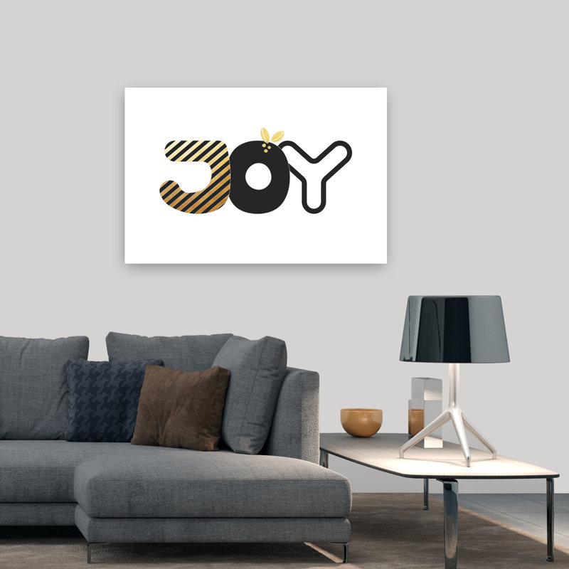 «Golden Citrus Joy Abstract Contemporary Winter Landscape», reproduction d'art mural, H 32 po x l 48 po