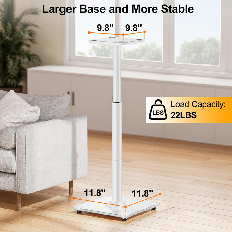 Universal Speaker Stands Height Adjustable 28"-37.4"