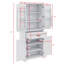 Armoire de salle de bain avec rangement, portes, tiroir, compartiments multiples et tablette réglable-1422512119
