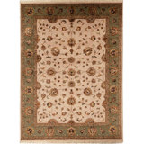 Hand Woven Silk and Wool Oriental Area Rug