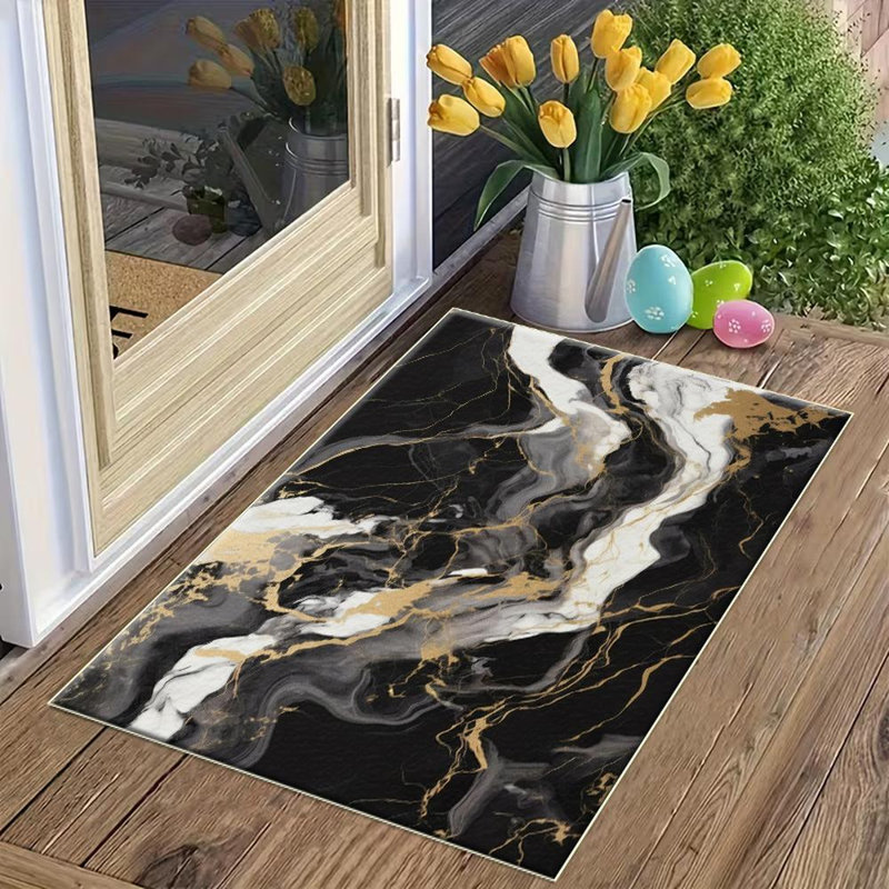 Marble Pattern Area Rug, Soft And Lightweight, Suitable For All Seasons, Easy To Maintain And Easy To Clean, Machine Washable Carpet Floor Mat, Suitable For Living Room, Bedroom, Dining Room, Balcony, Hallway, Room Decor, Home Decor, Outdoor Decor