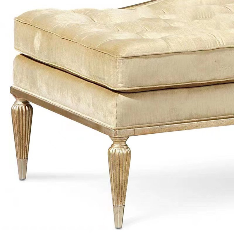 Chaise longue rembourrée American, Chaise longue à accoudoir droit