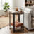 Modesto Round End Table with Shelf