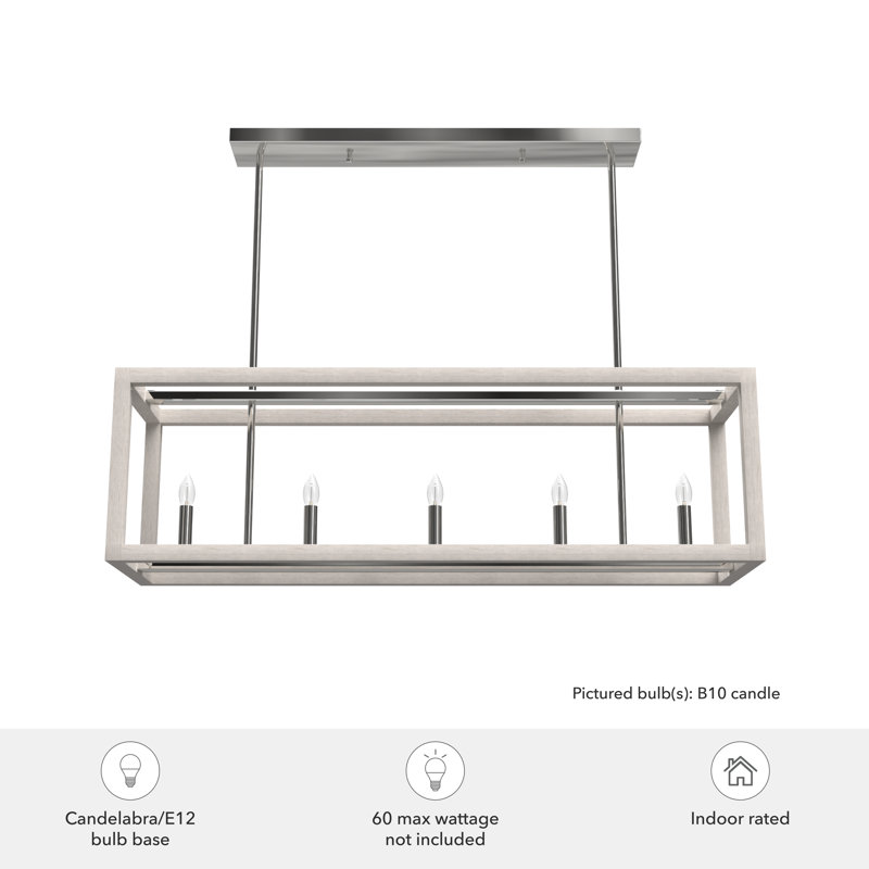 Hunter Squire Manor 5 Light Linear Chandelier Ceiling Light Fixture