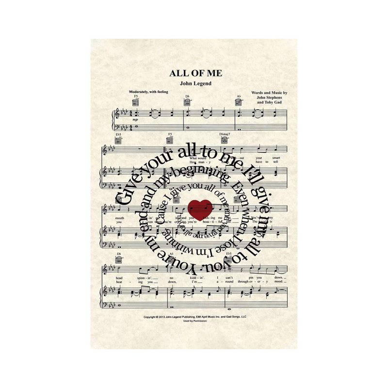 All Of Me - Wrapped Canvas Print, 66.04 cm H x 45.72 cm W x 1.91 cm D