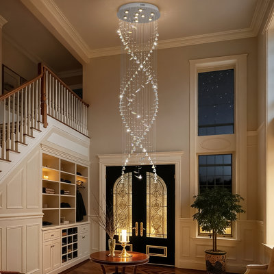 Plafonnier moderne 10 lumières à DEL en cristal