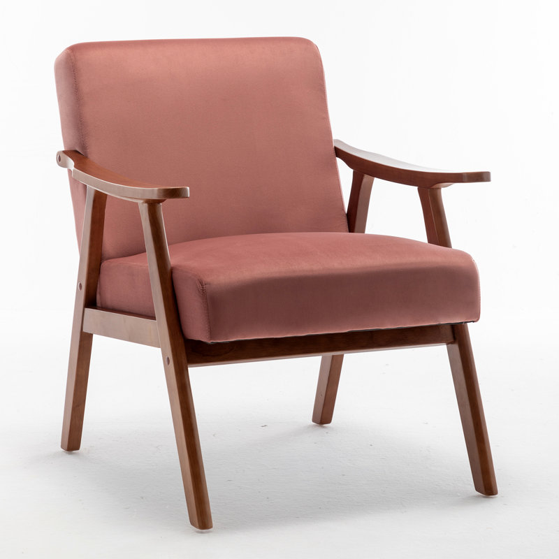 Jamesina 26.37" W Armchair, Rose Velvet