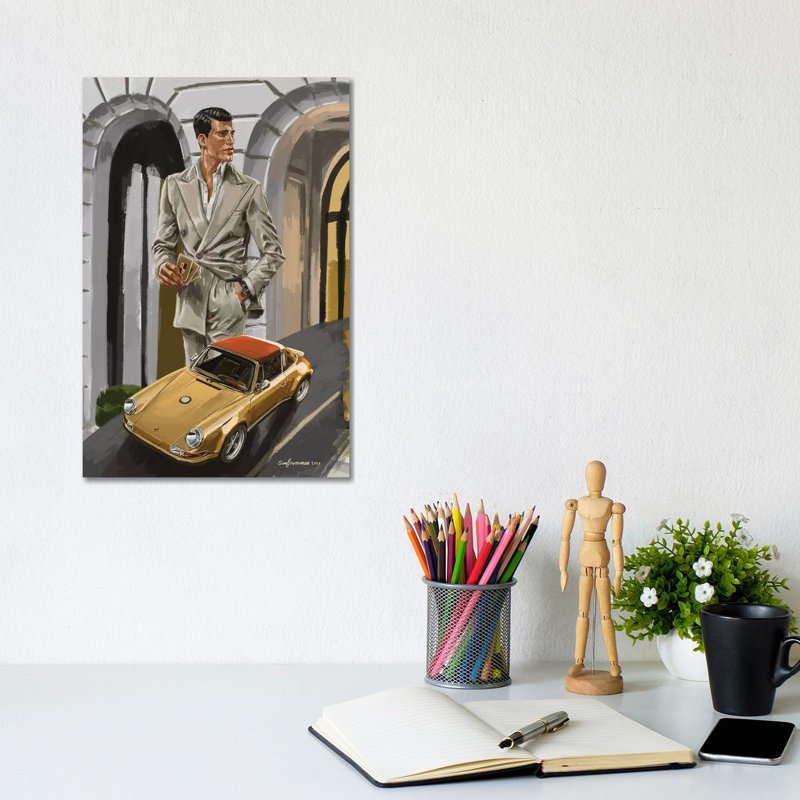 Vintage And Gold With Playing Cards by Sunflowerman - Wrapped Canvas Gallery-Wrapped Canvas Giclée, 30.48 cm H x 20.32 cm W
