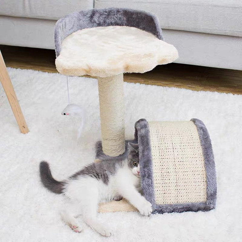 Multifunctional Cat Scratching Posts And Tree, Gray