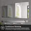  24/30/36/48 Inch Led Bathroom Mirror, Black/Gold/Silver Frame Vanity Mirror, Lighted Wall Mounted Mirror, Anti-Fog, Dimmable , 3 Colours (Horizontal/Vertical)-90829158-90829159