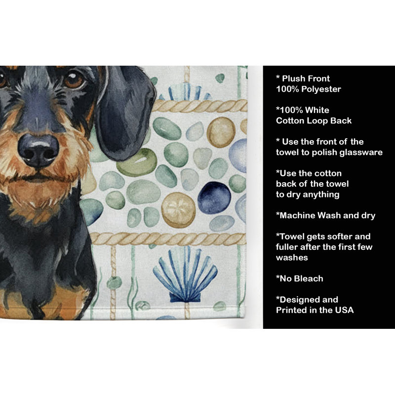 Serviette de cuisine Wirehaired, Wirehaired Black and Tan Dachshund