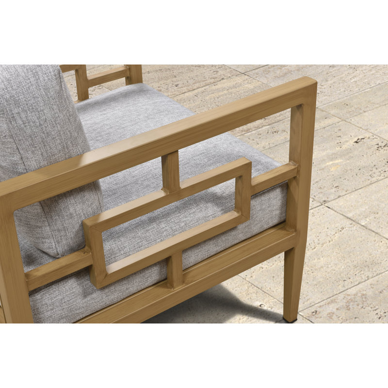 Upholstered Armchair, Light Brown