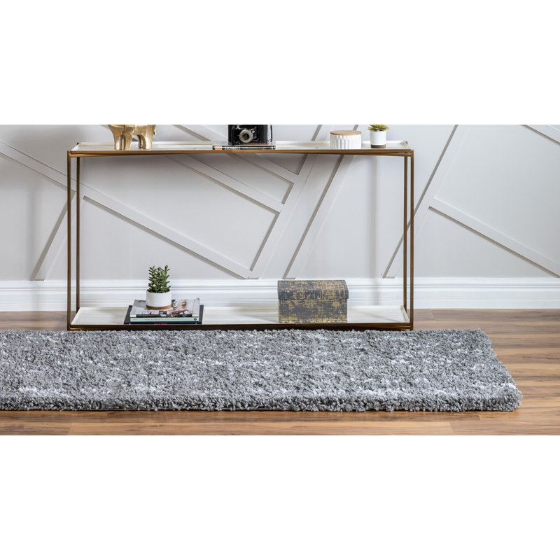 Paquette Geometric Shag Area Rug, Runner 79 x 305cm