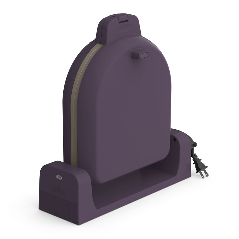 Bella Flip-N-Store Ceramic Waffle Maker, Plum