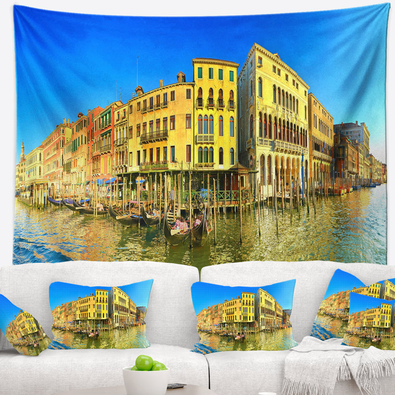 Tapisserie panorama grand canal cityscape, H 32 po x l 39 po