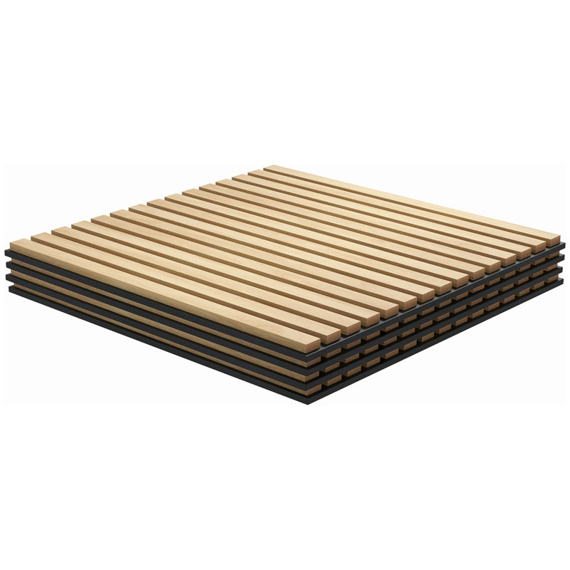 Ensemble de 4 panneaux muraux 3D en faux bois, Chêne