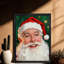 Art mural rétro noir avec père Noël-1264951558