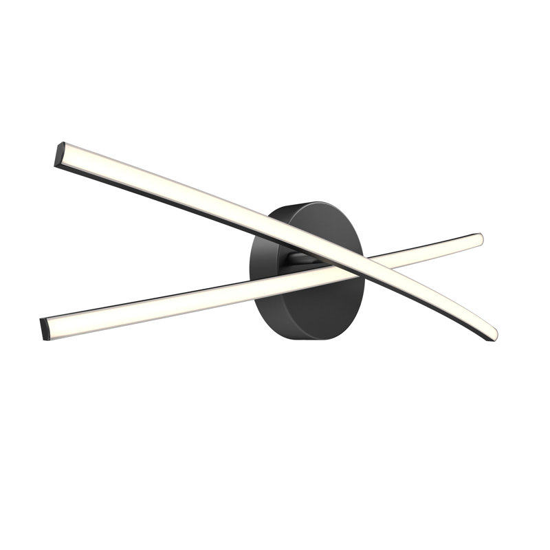 Wrought Studio™ Minardi Modern Integrated LED Vanity Light, Matte Black