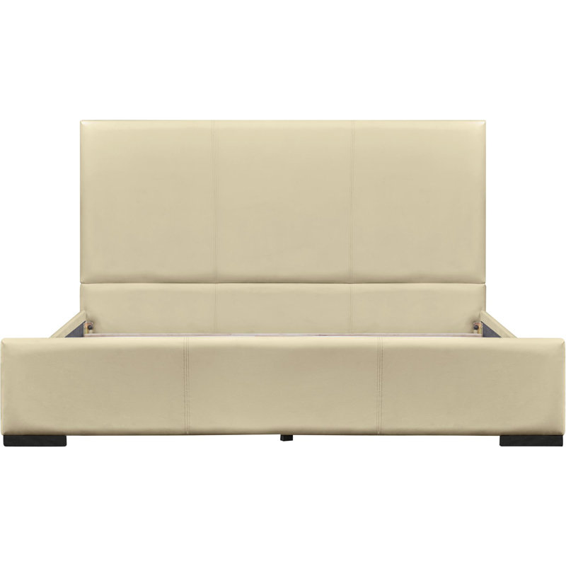 Lit plateforme tapissier Dumfries (Abbey), Très grand, Similicuir beige
