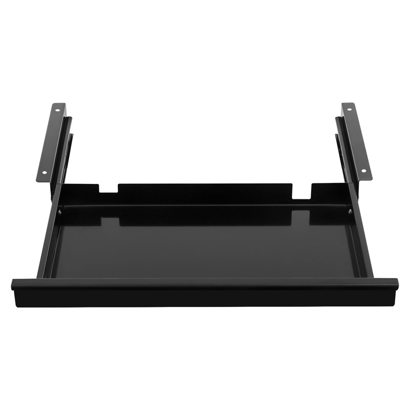 Under Desk Mounted Sliding Pull-Out Drawer Storage Organizer