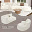 Canapé modulaire Boneless de 132 po au design incurvé, canapé modulaire en chenille 2 pièces avec 4 coussins, éponge moelleuse et coussin à ressorts, grand canapé modulaire en éponge pour le salon-1559310063